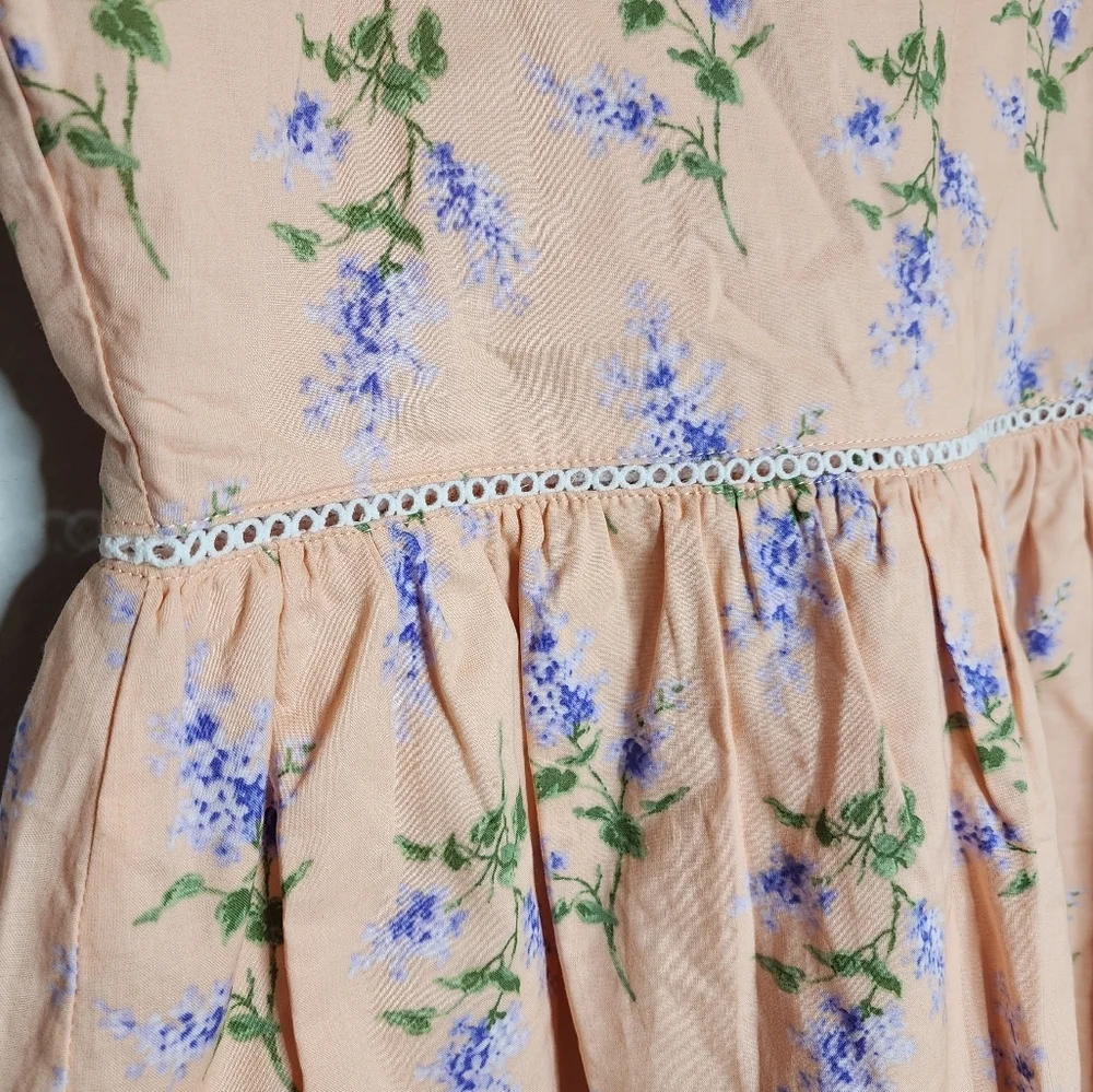NWT Janie and Jack Apricot Floral Ruffle Strap‎ Sundress Big Kid Size 18.